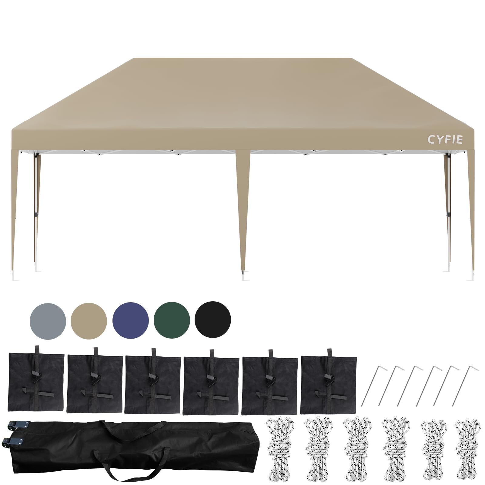 Amazon | CYFIE タープテント 3m×3m/3m×6m(強化型!) サイドシート付 高